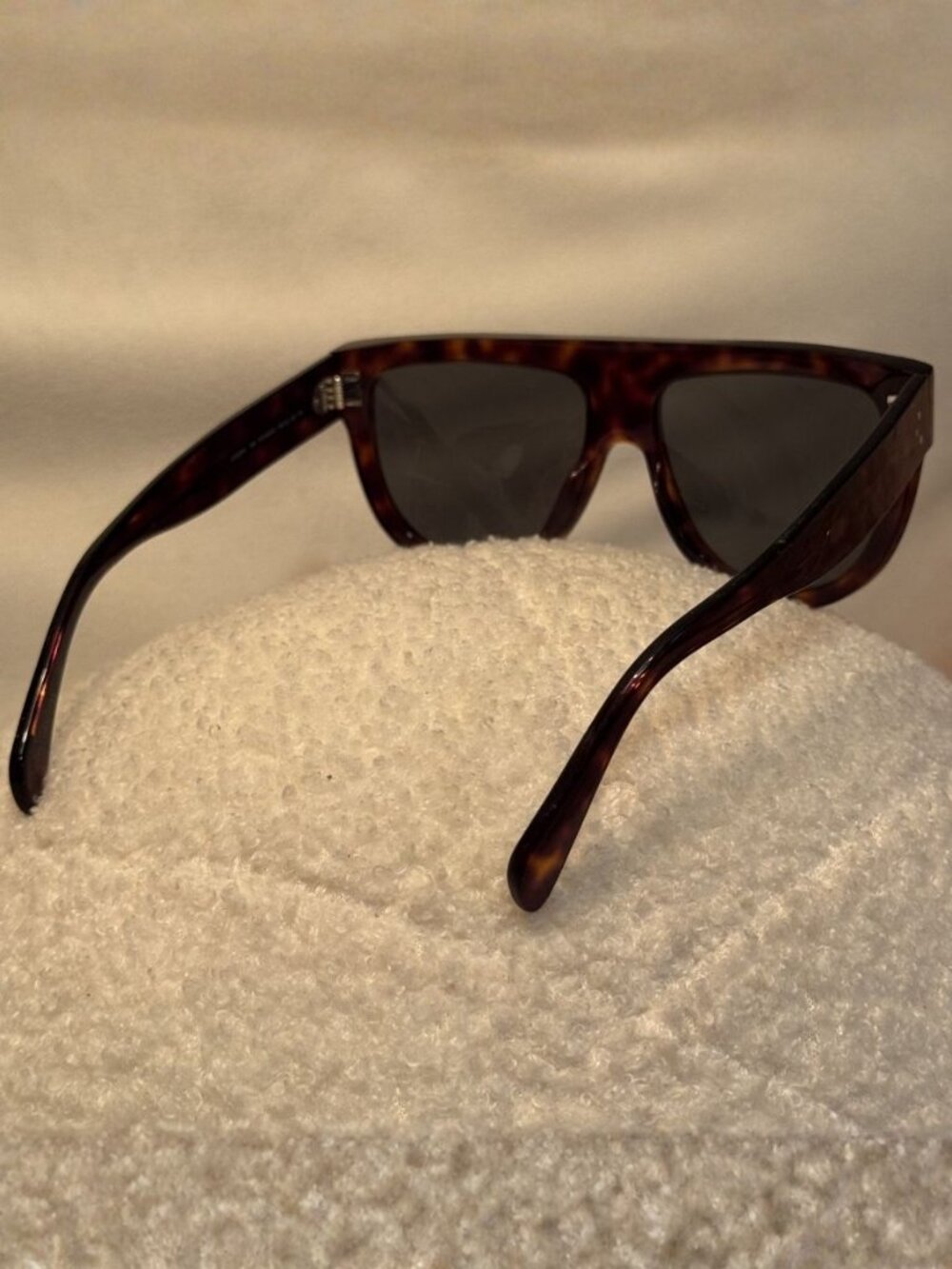CELINE CL4001IN 54R Havana Square Polarized Sunglasses Green Lenses – Unisex - Picture 4 of 9